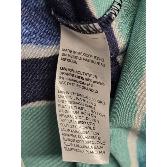 Chicos Travelers Womens Size 16/18 Striped Sleeveless Top Slinky Stretch Casual - Picture 6 of 6